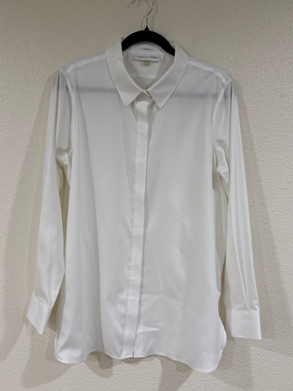 Calvin Klein Crisp White Long-Sleeve Dress Shirt